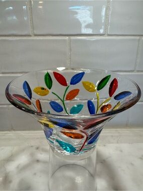 CC Zecchin ( Due Zeta ) Handmade Tree of Life Venice Italian Art Glass Bowl 🇮🇹